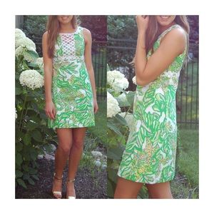 Lilly Pulitzer Green and White Floral Dress